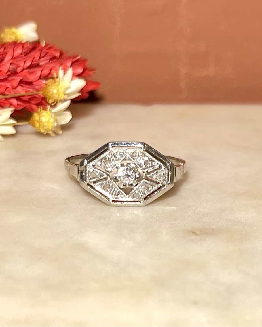 Bague Art - déco Diamants "Constantine" - Elliade Paris