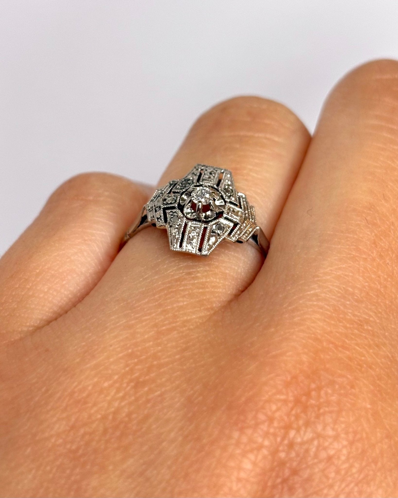 Bague Art - Déco Diamants "Ella" - Elliade Paris