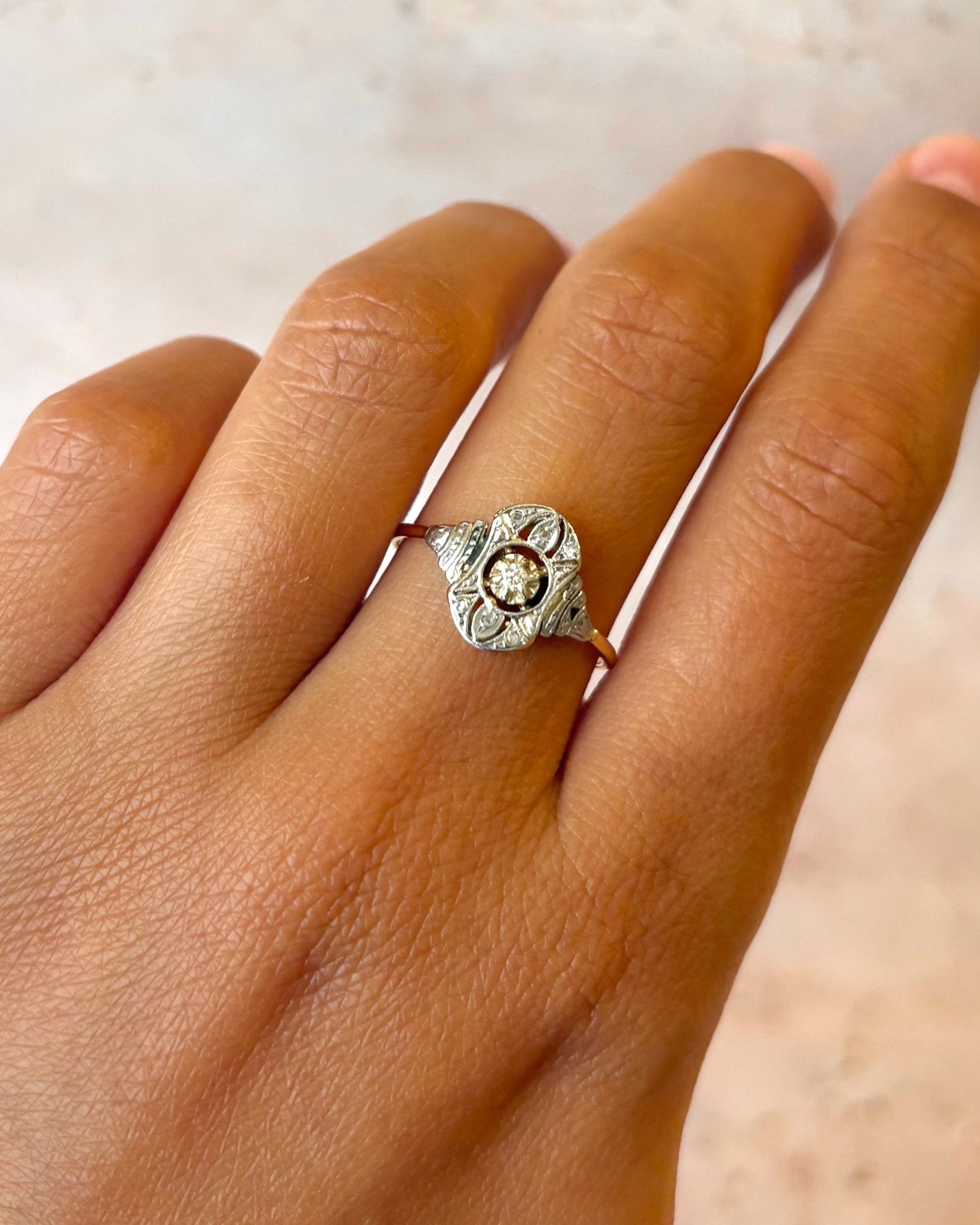 Bague Art Déco Diamants "Emeline" - Elliade Paris