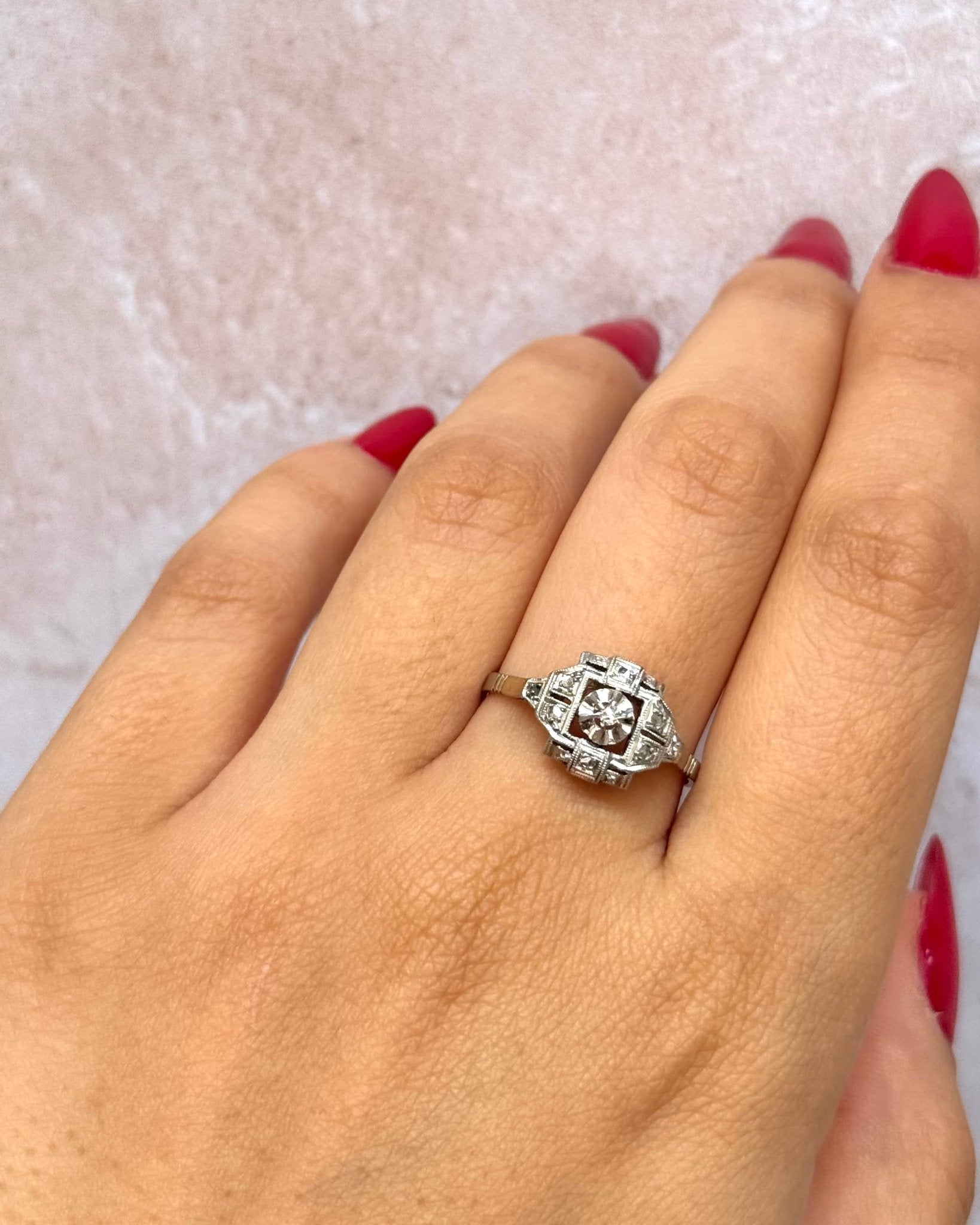 Bague Art-Déco Diamants "Fanélie" - Elliade Paris