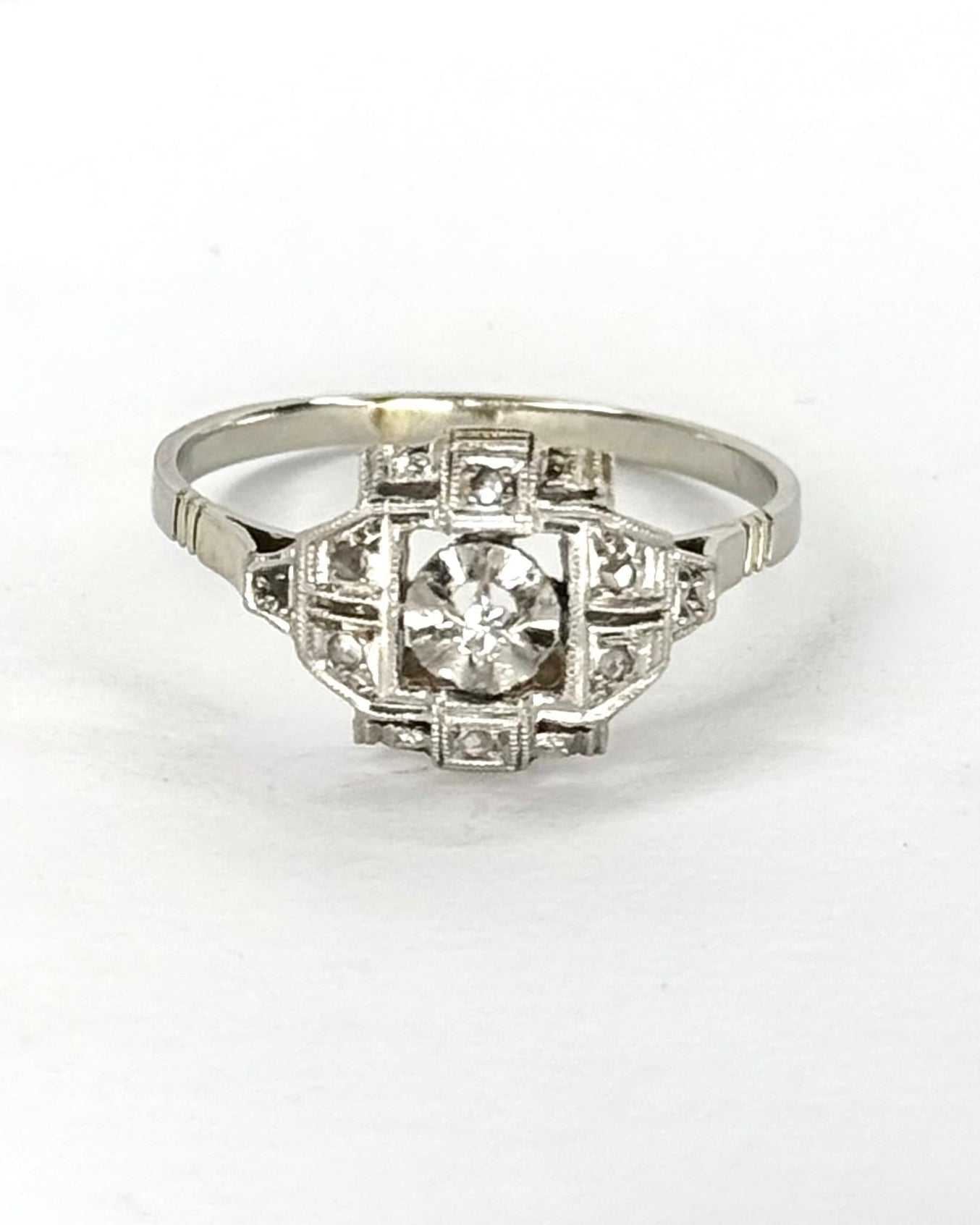 Bague Art-Déco Diamants "Fanélie" - Elliade Paris