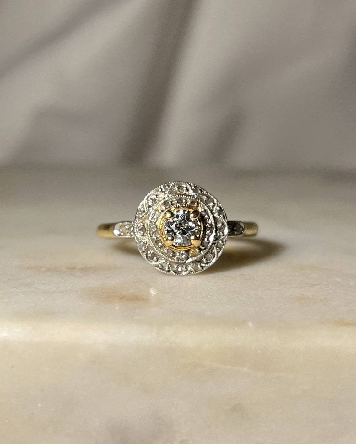 Bague Art - déco diamants "Giulia" - Elliade Paris