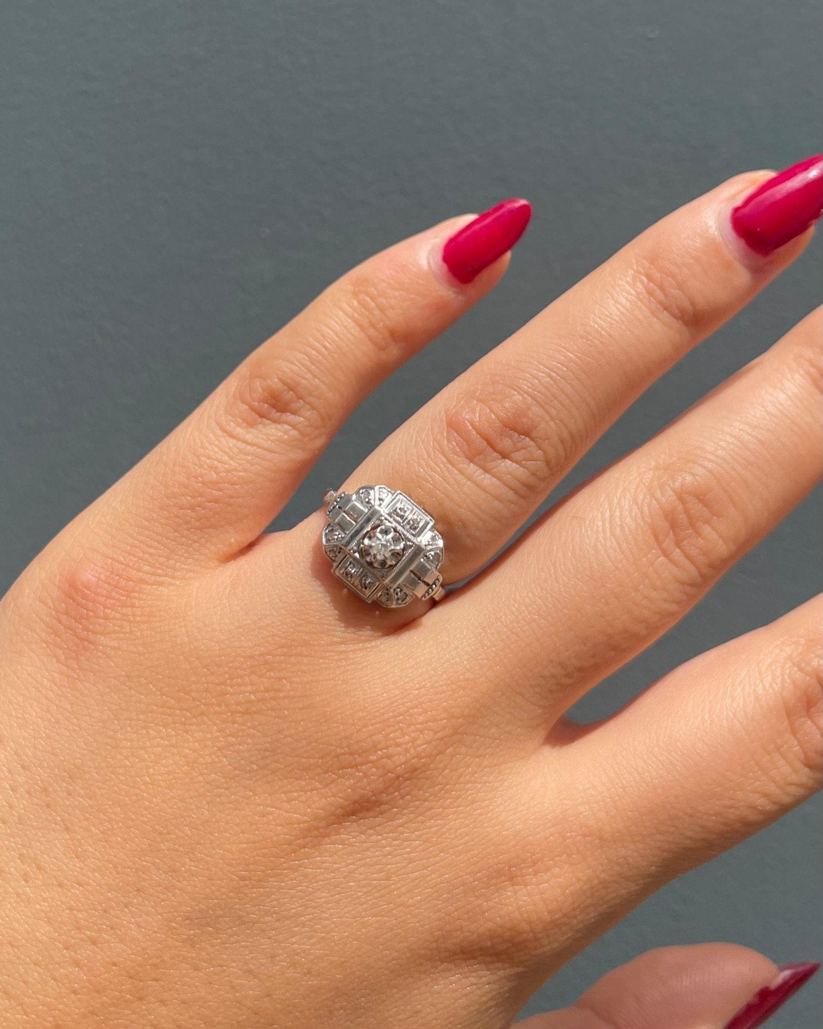 Bague Art - Déco Diamants "Goldie" - Elliade Paris