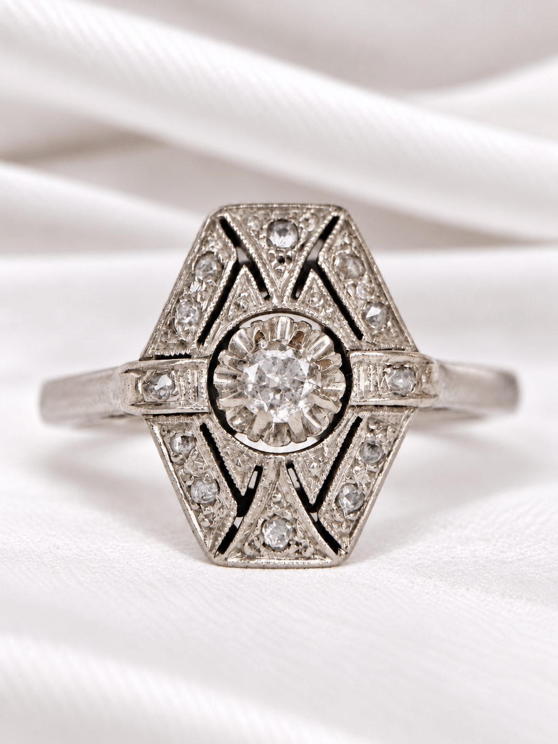 Bague Art-Déco Diamants "Heloise" - Elliade Paris