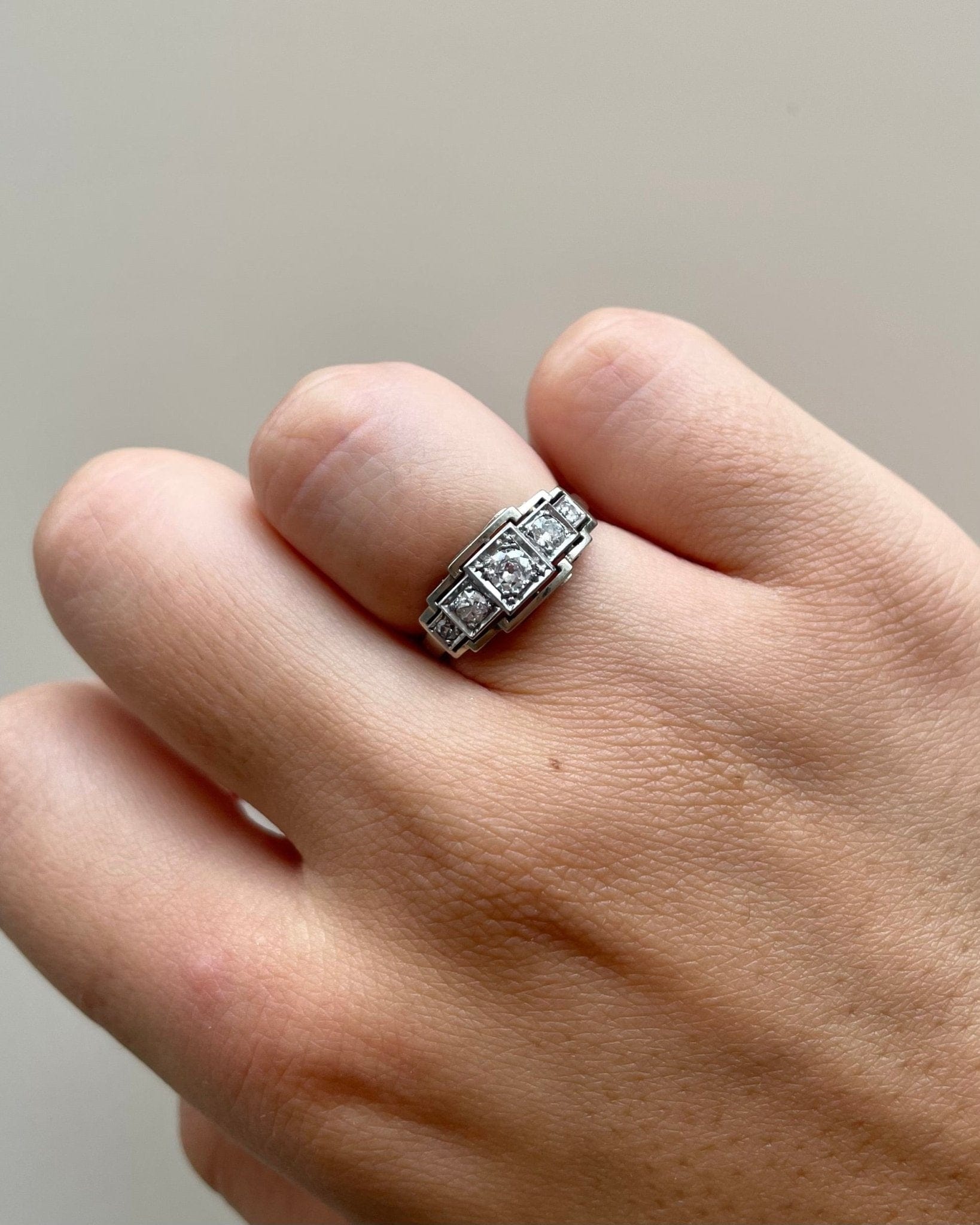 Bague Art - Déco Diamants "Isabel" - Elliade Paris