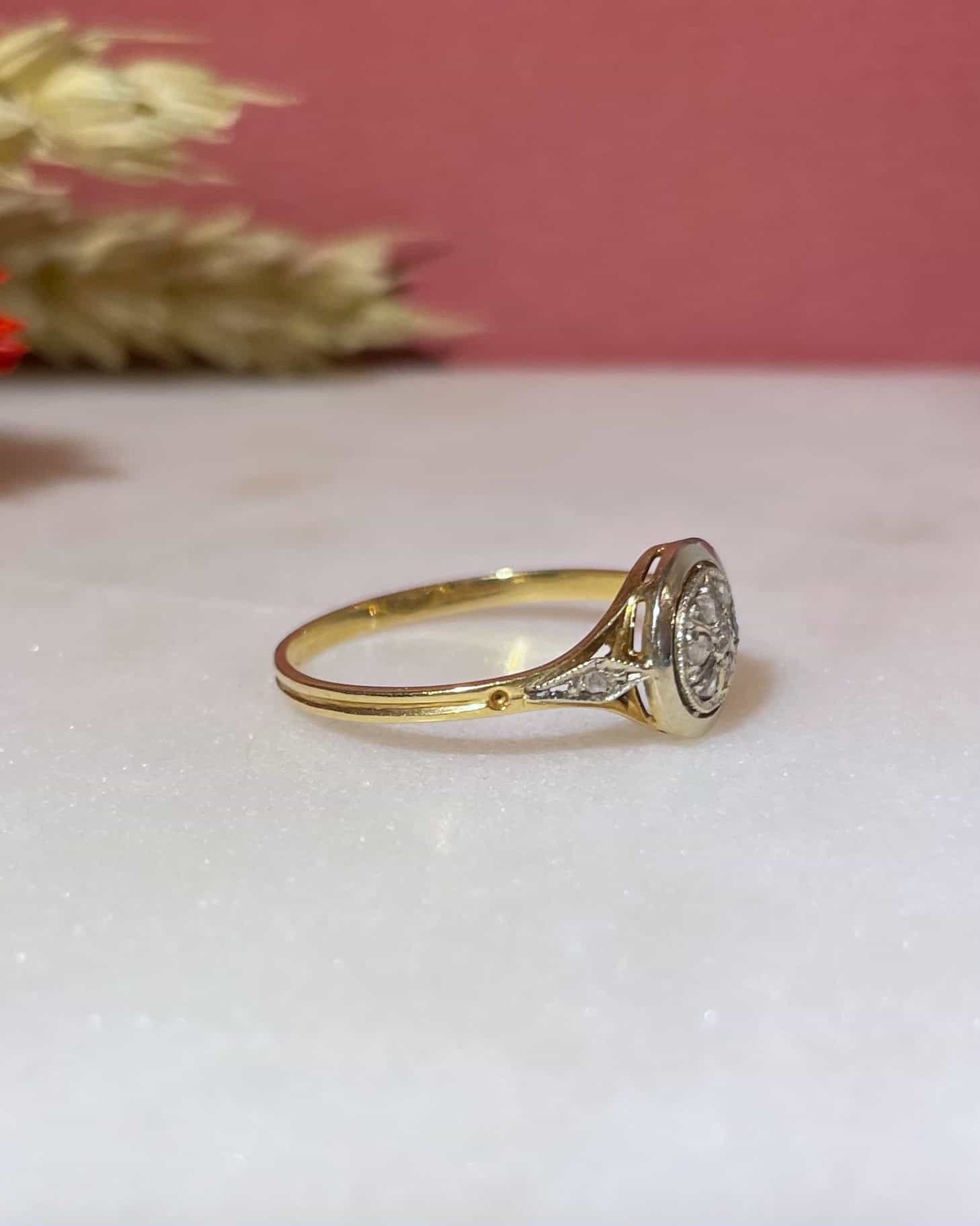 Bague Art - Déco Diamants "Isidore" - Elliade Paris