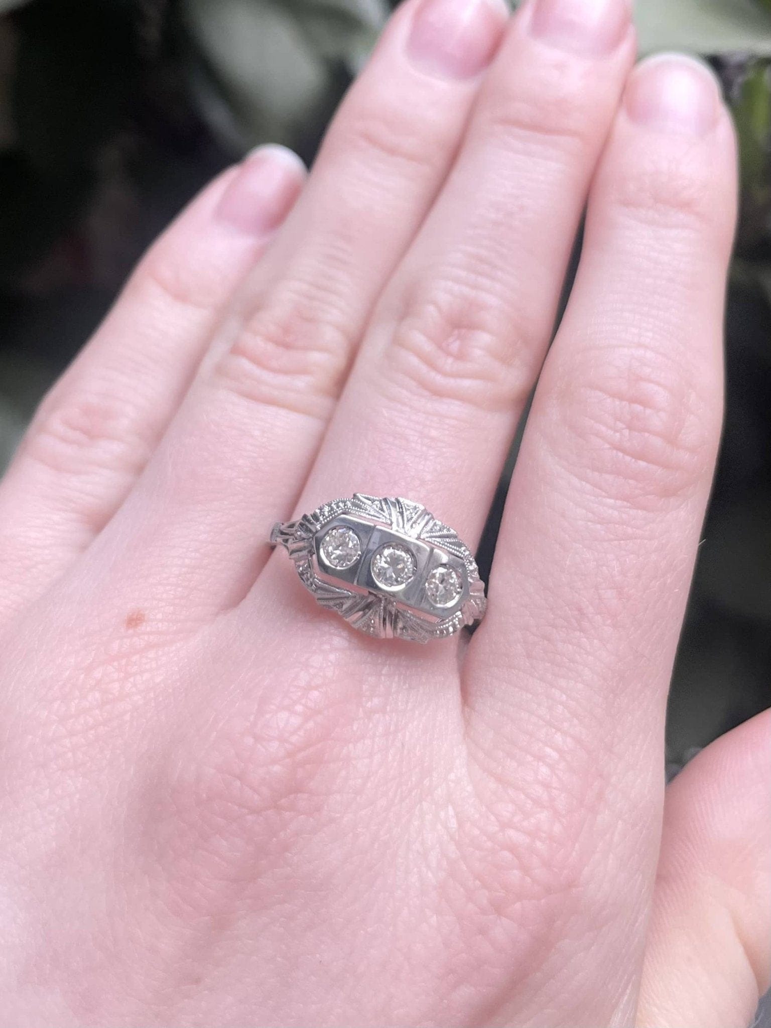 Bague Art - Déco Diamants "Jeanine" - Elliade Paris