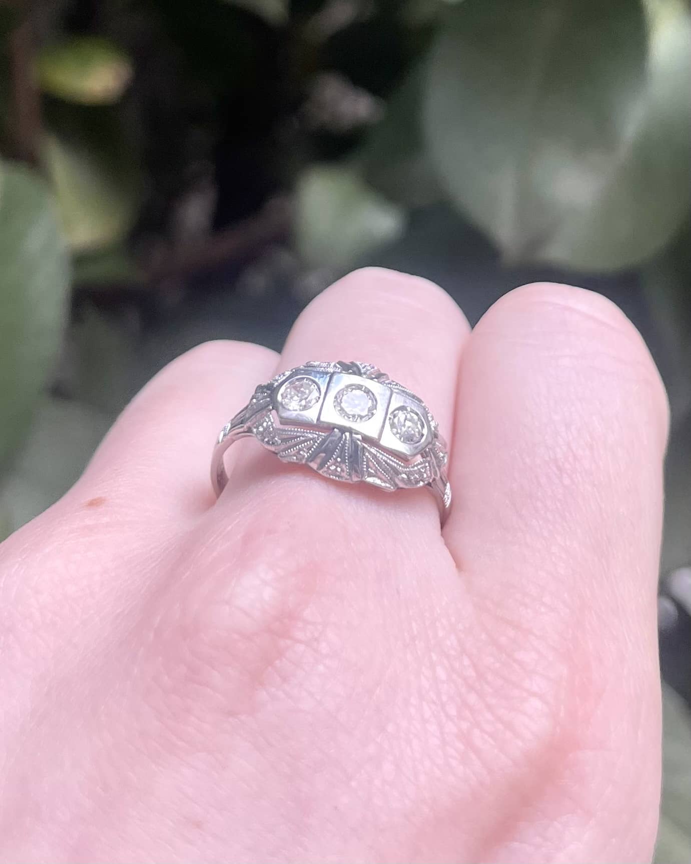 Bague Art - Déco Diamants "Jeanine" - Elliade Paris