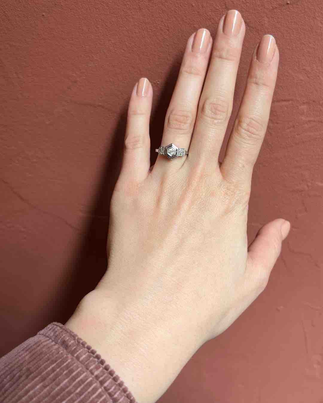 Bague Art - déco Diamants "Juliette" - Elliade Paris