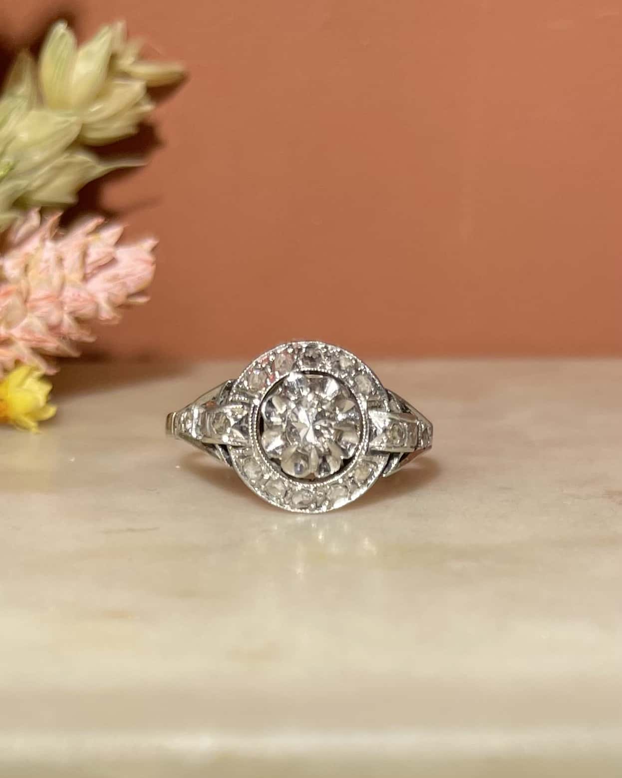 Bague Art - déco Diamants "Justine" - Elliade Paris