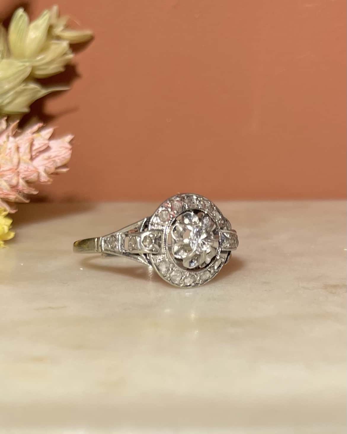 Bague Art - déco Diamants "Justine" - Elliade Paris
