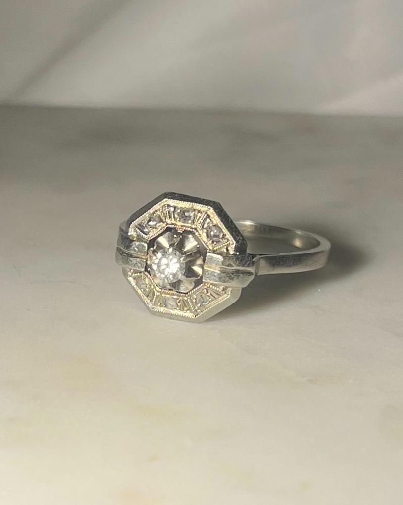 Bague art déco diamants "Laura" - Elliade Paris