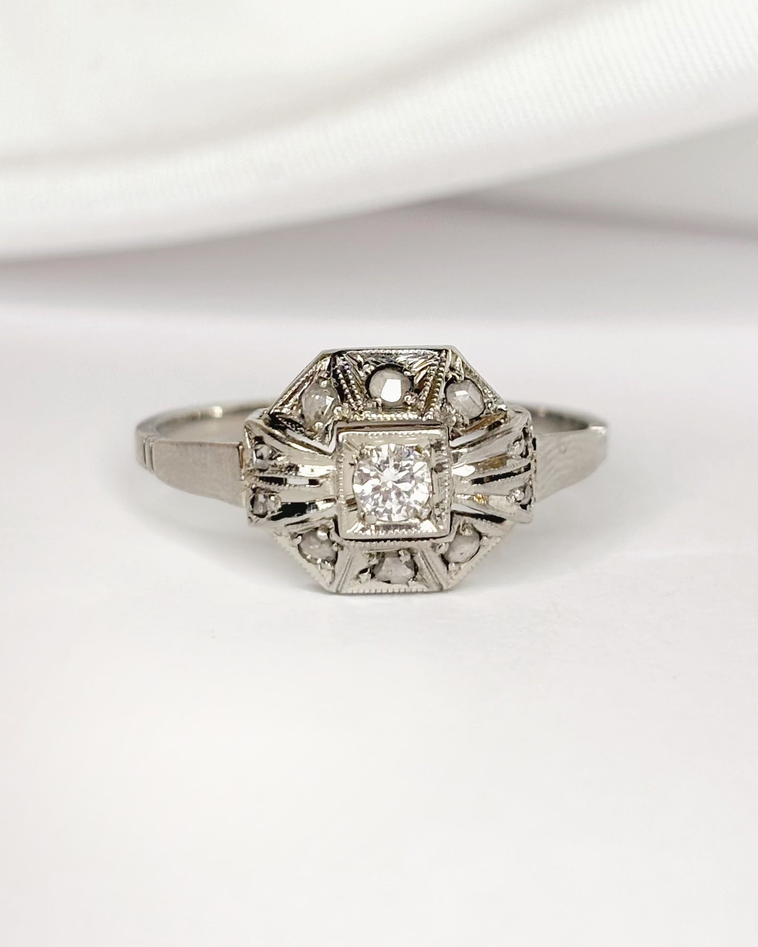 Bague Art-Déco Diamants "Linette" - Elliade Paris