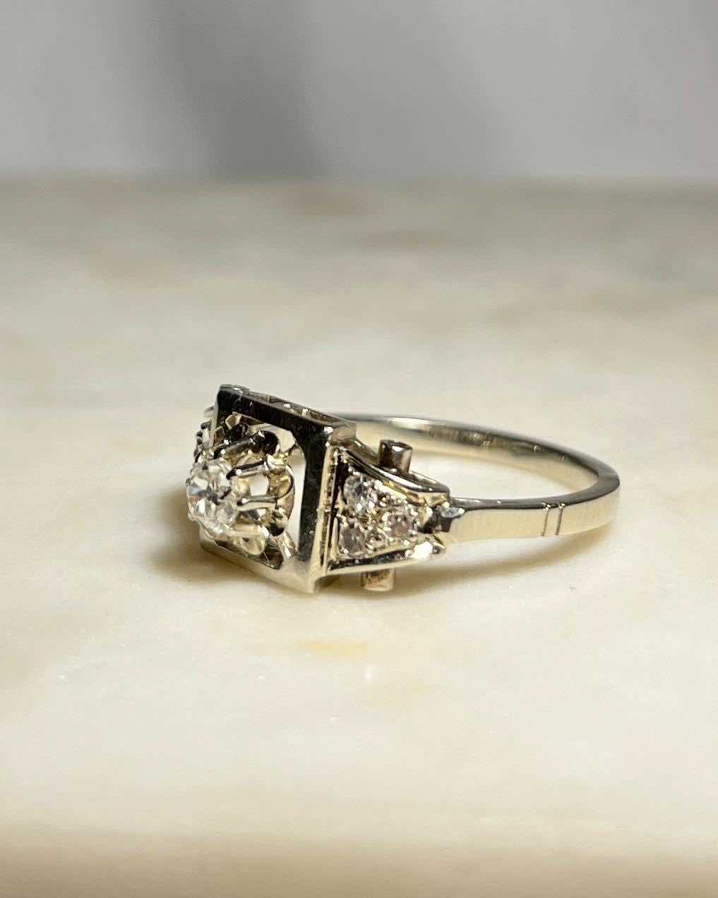 Bague Art déco diamants "Loriane" - Elliade Paris