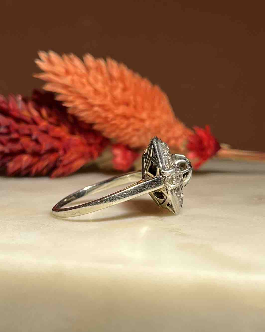 Bague Art - déco Diamants "Louise" - Elliade Paris
