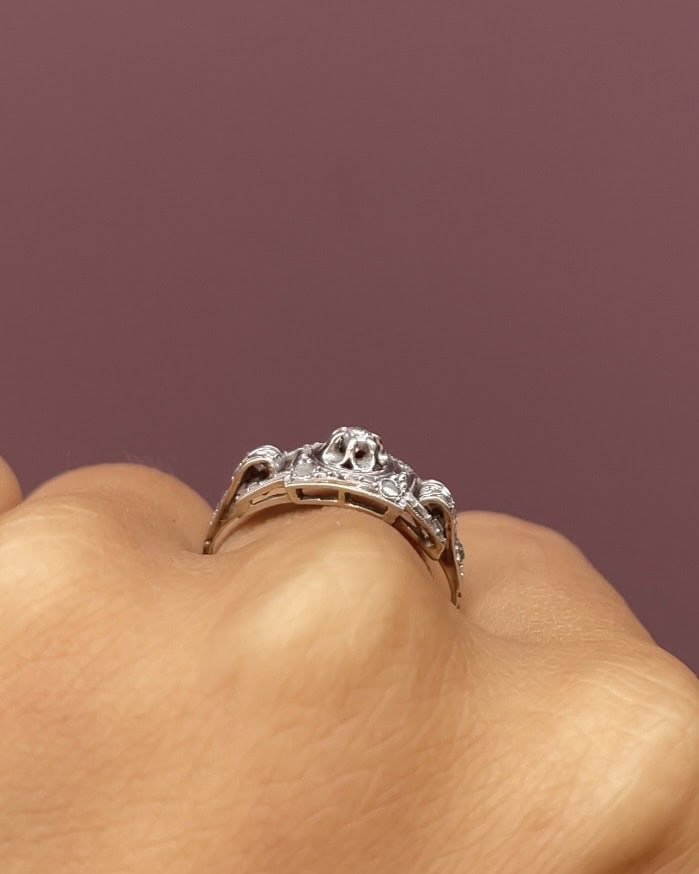 Bague Art - Déco Diamants "Maïssane" - Elliade Paris