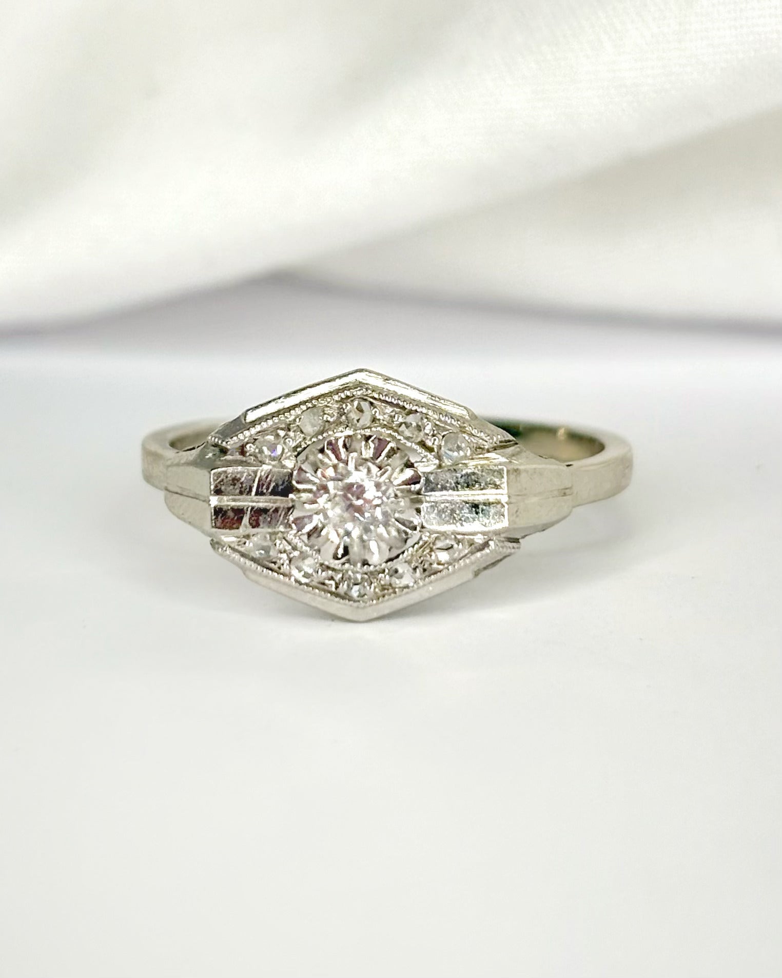 Bague Art-Déco Diamants "Malou" - Elliade Paris