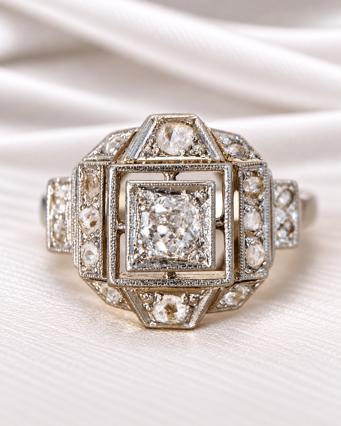 Bague Art-Déco Diamants "Ninon" - Elliade Paris