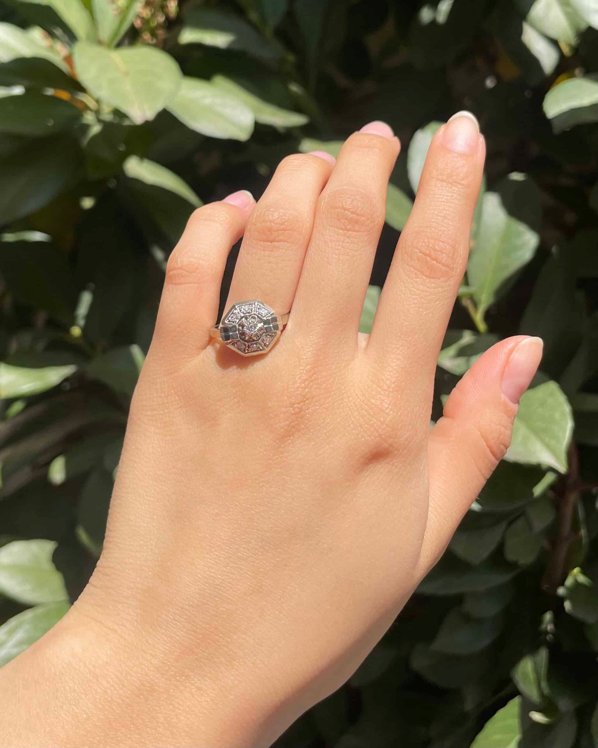 Bague Art-déco Diamants "Amaya"