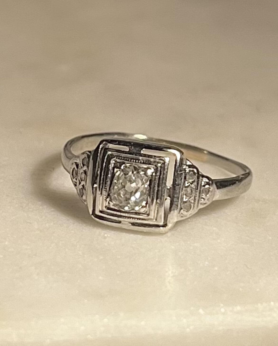 Bague Art déco diamants "Oria" - Elliade Paris
