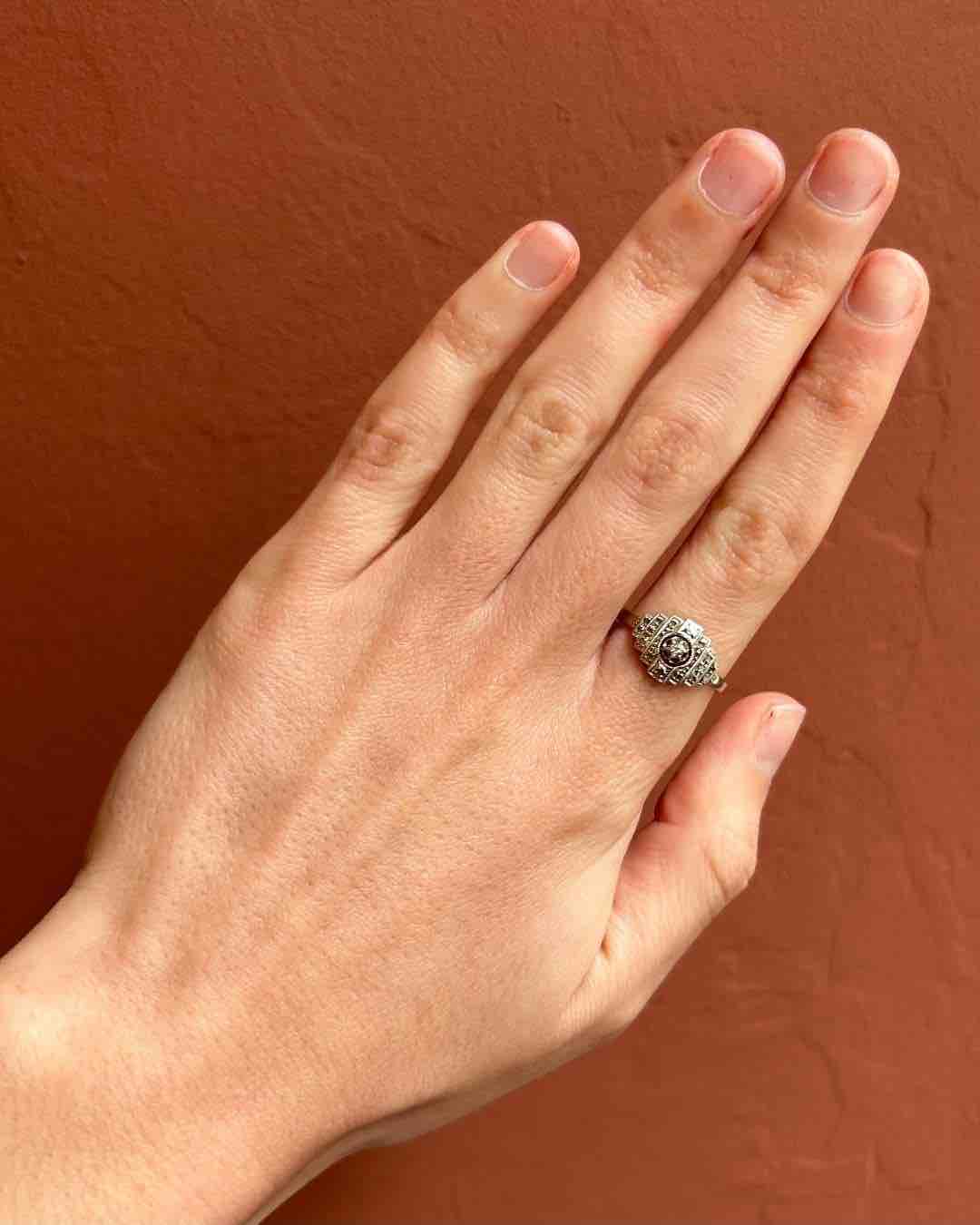 Bague Art Déco Diamants "Pénélope" - Elliade Paris