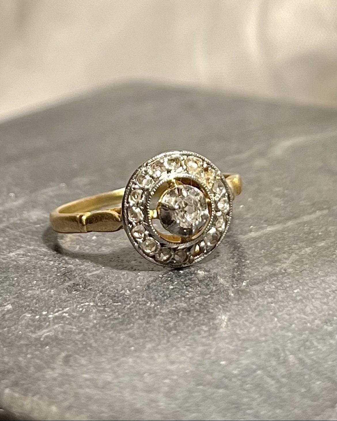Bague Art - déco diamants "Sélia" - Elliade Paris