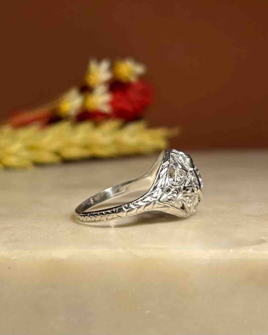 Bague Art - déco Diamants "Sharon" - Elliade Paris