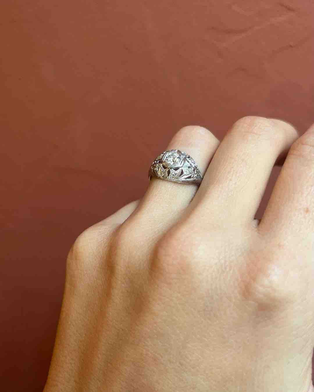 Bague Art - déco Diamants "Sharon" - Elliade Paris