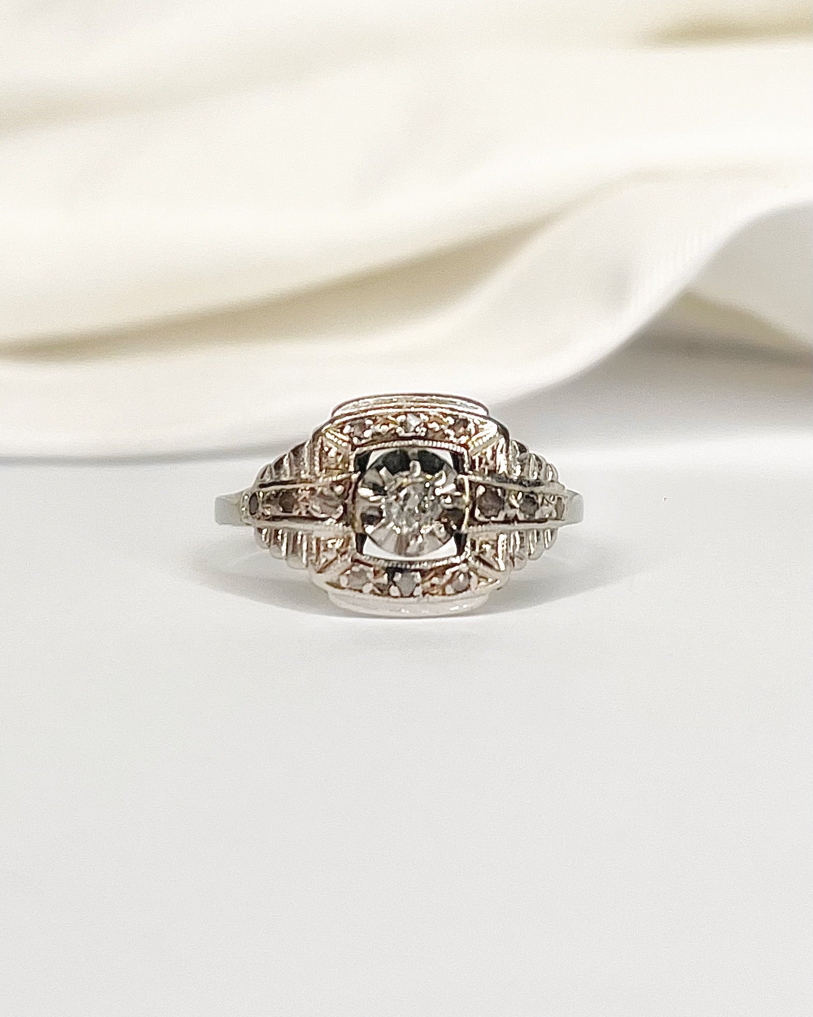 Bague Art-Déco Diamants "Telma" - Elliade Paris