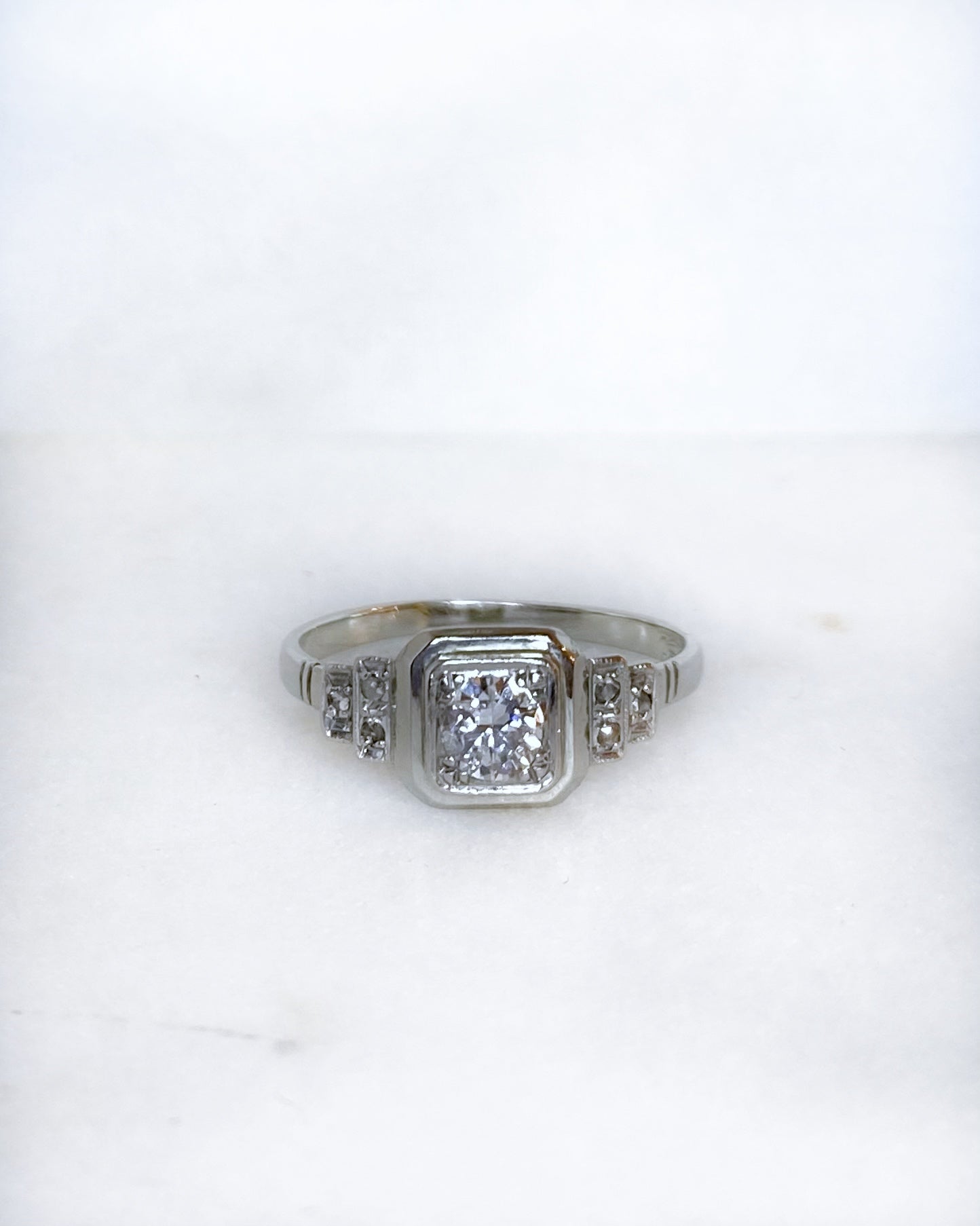 Bague Art - Déco Diamants "Thalya" - Elliade Paris