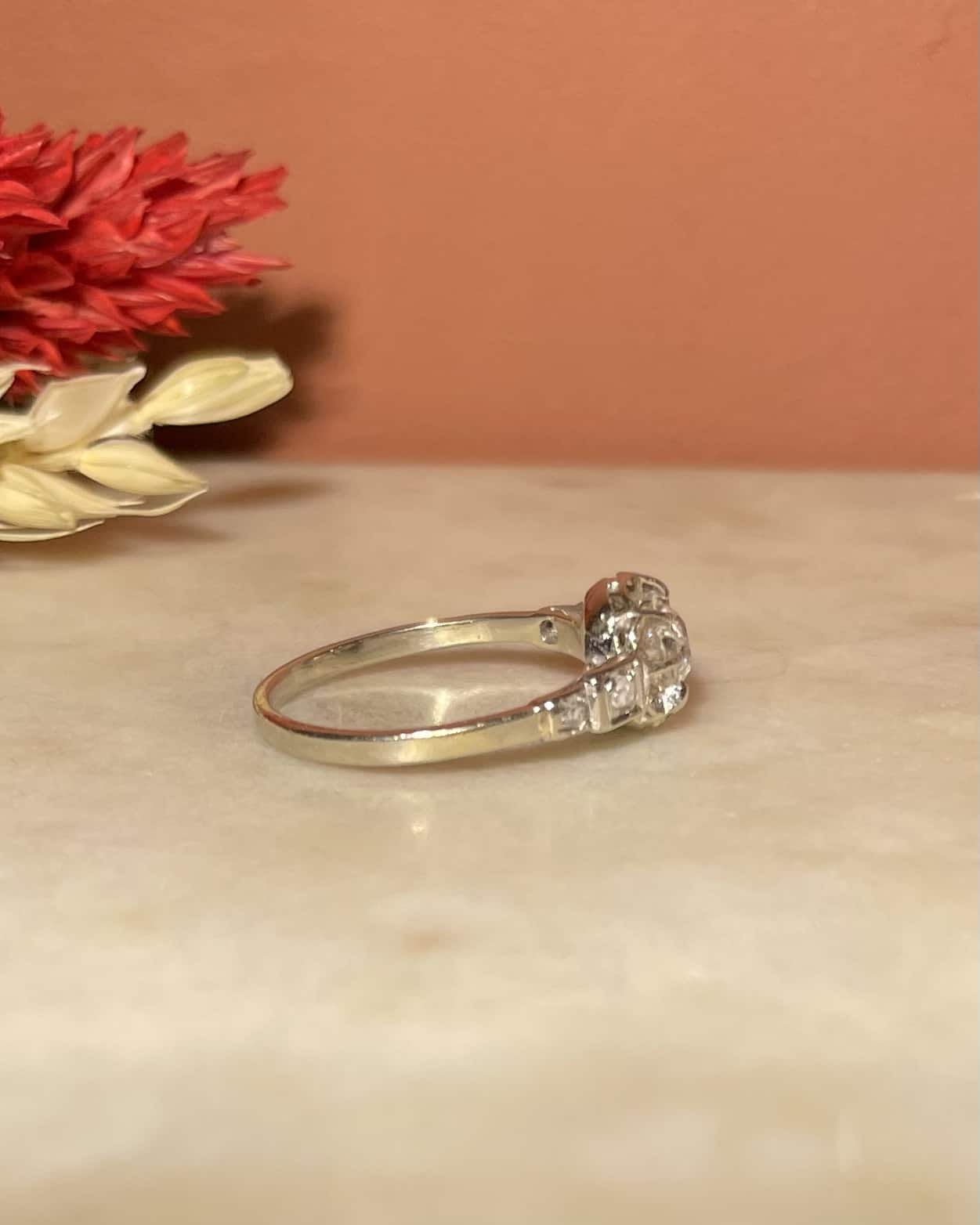 Bague Art déco Diamants Vintage "Hedda" - Elliade Paris