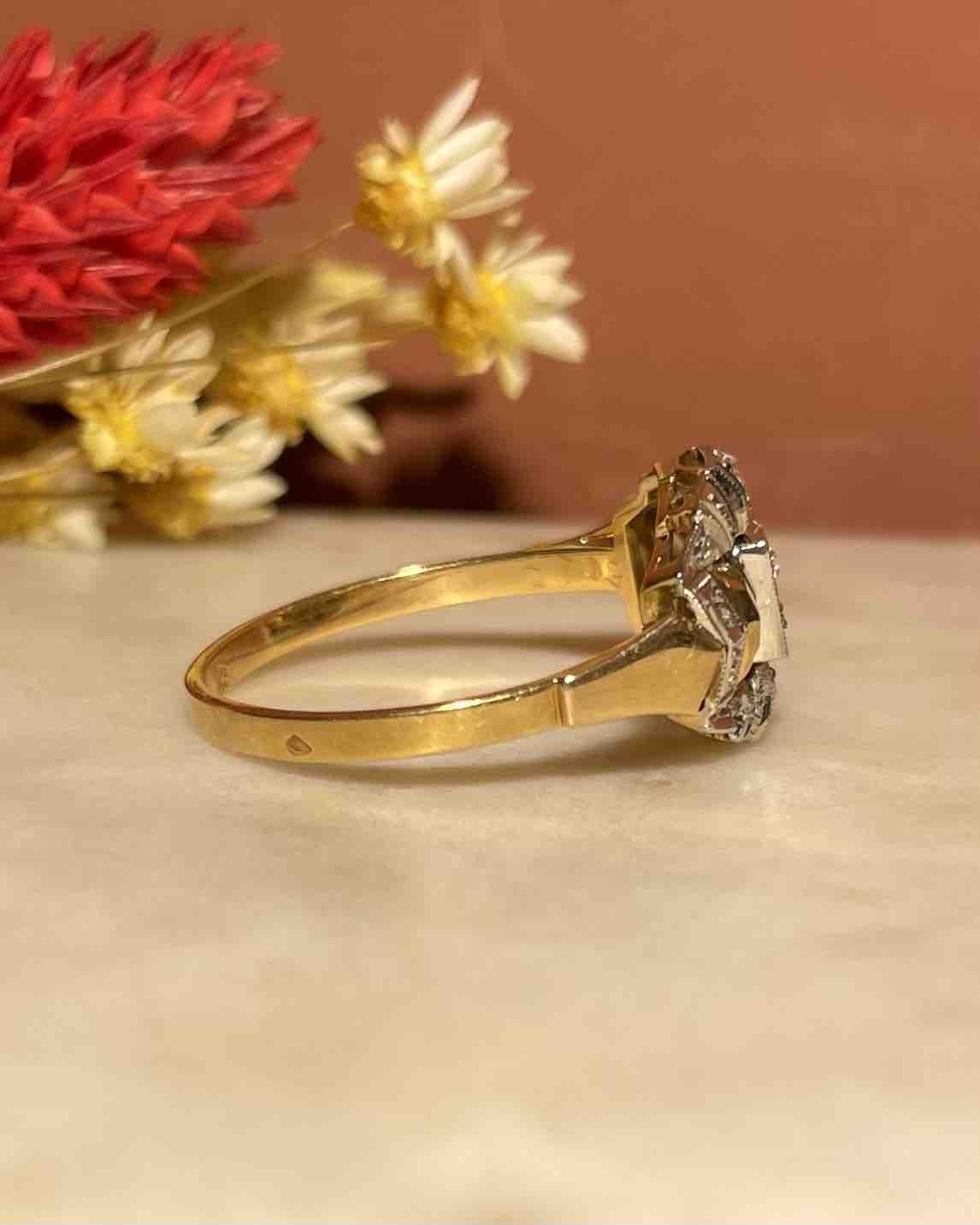 Bague Art - déco Diamants Vintage "Noa" - Elliade Paris