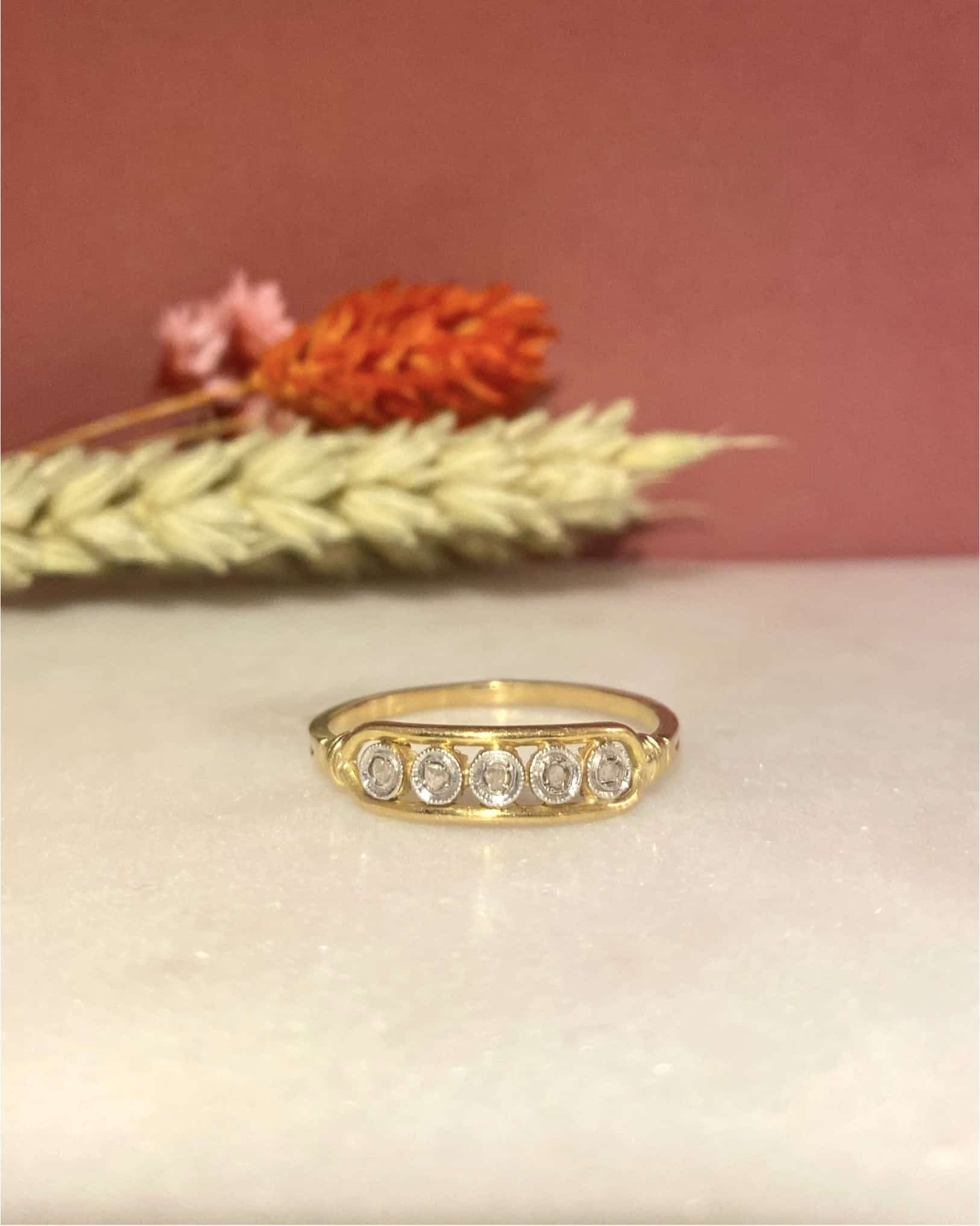 Bague Rivière Art Déco Diamants "Sole" - Elliade Paris