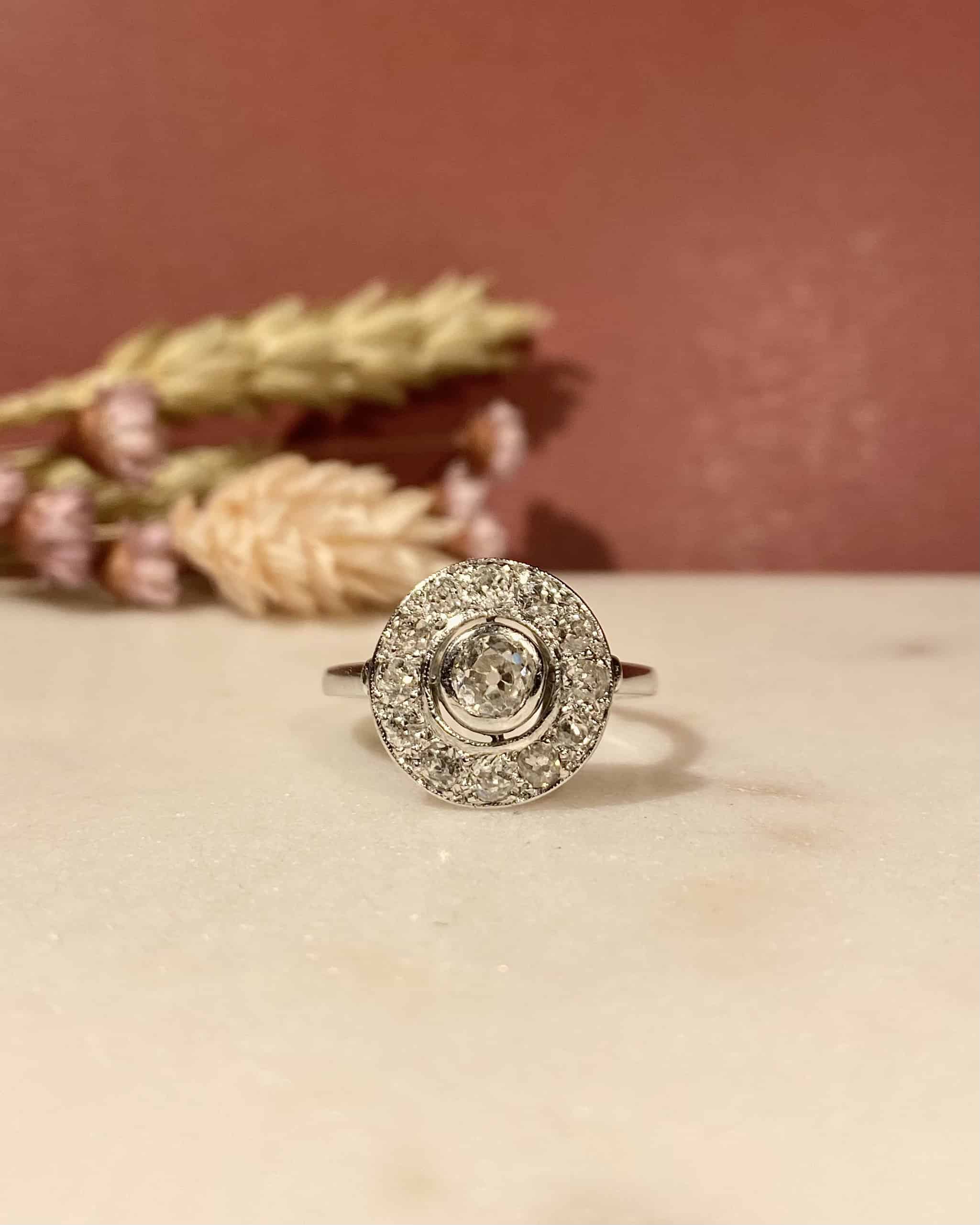 Art Deco Diamond Ring 0.83 carat "Dorianne"