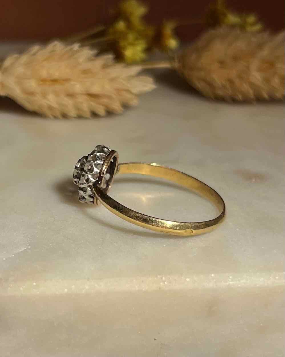 Bague Art - Déco Marguerite Diamants "Ornella" - Elliade Paris