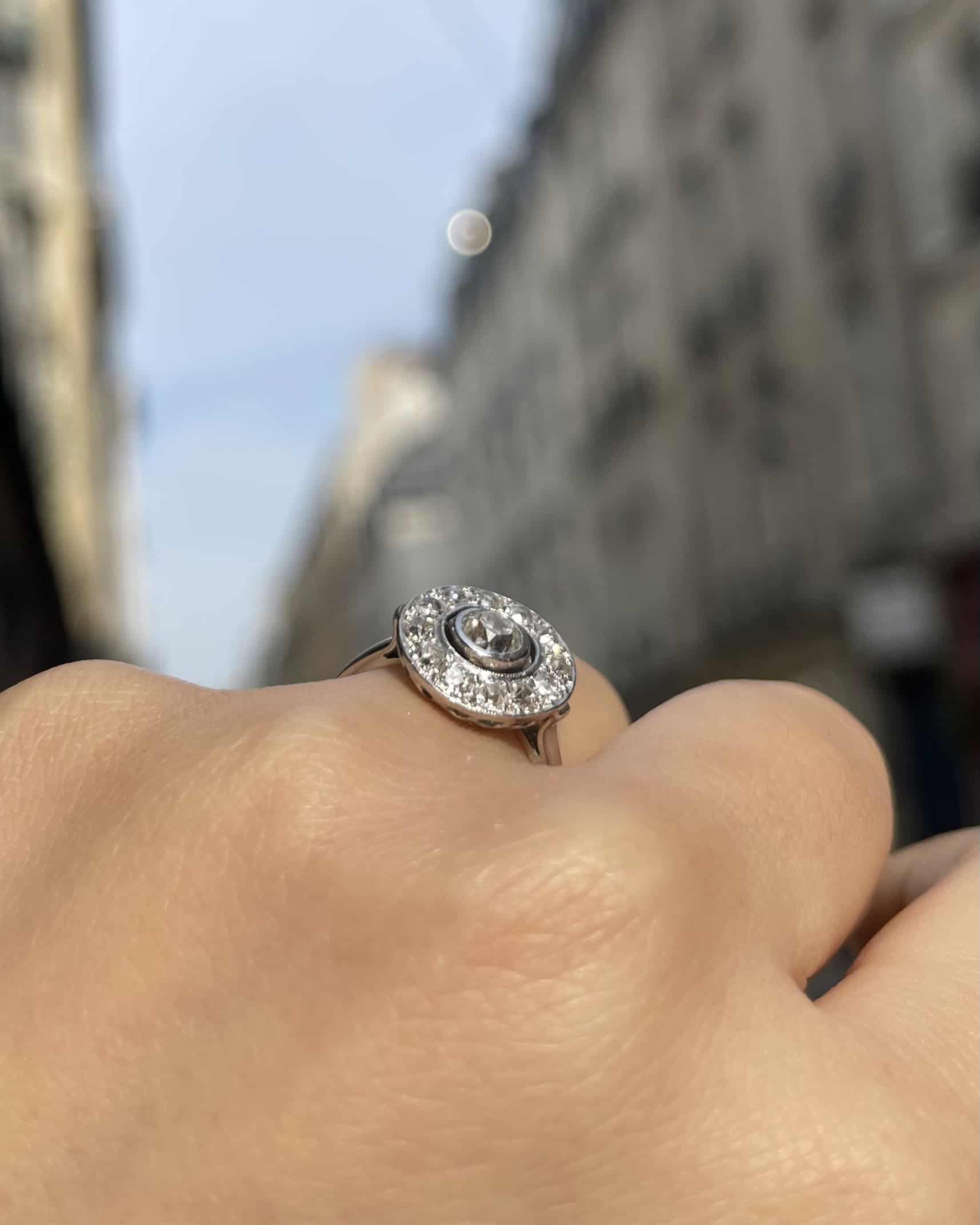 Bague Art-Déco Diamants 0.83 carat "Dorianne"