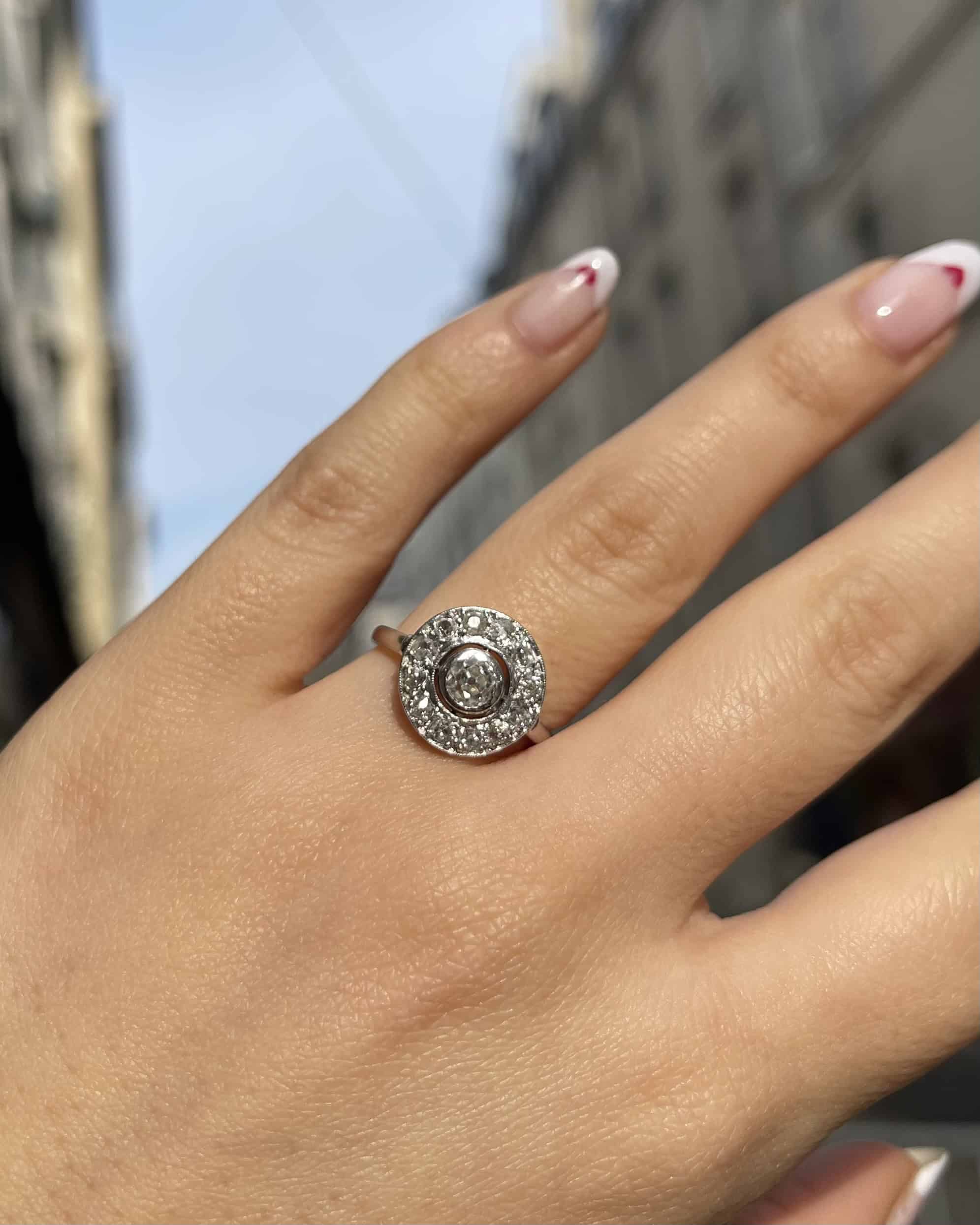 Bague Art-Déco Diamants 0.83 carat "Dorianne"