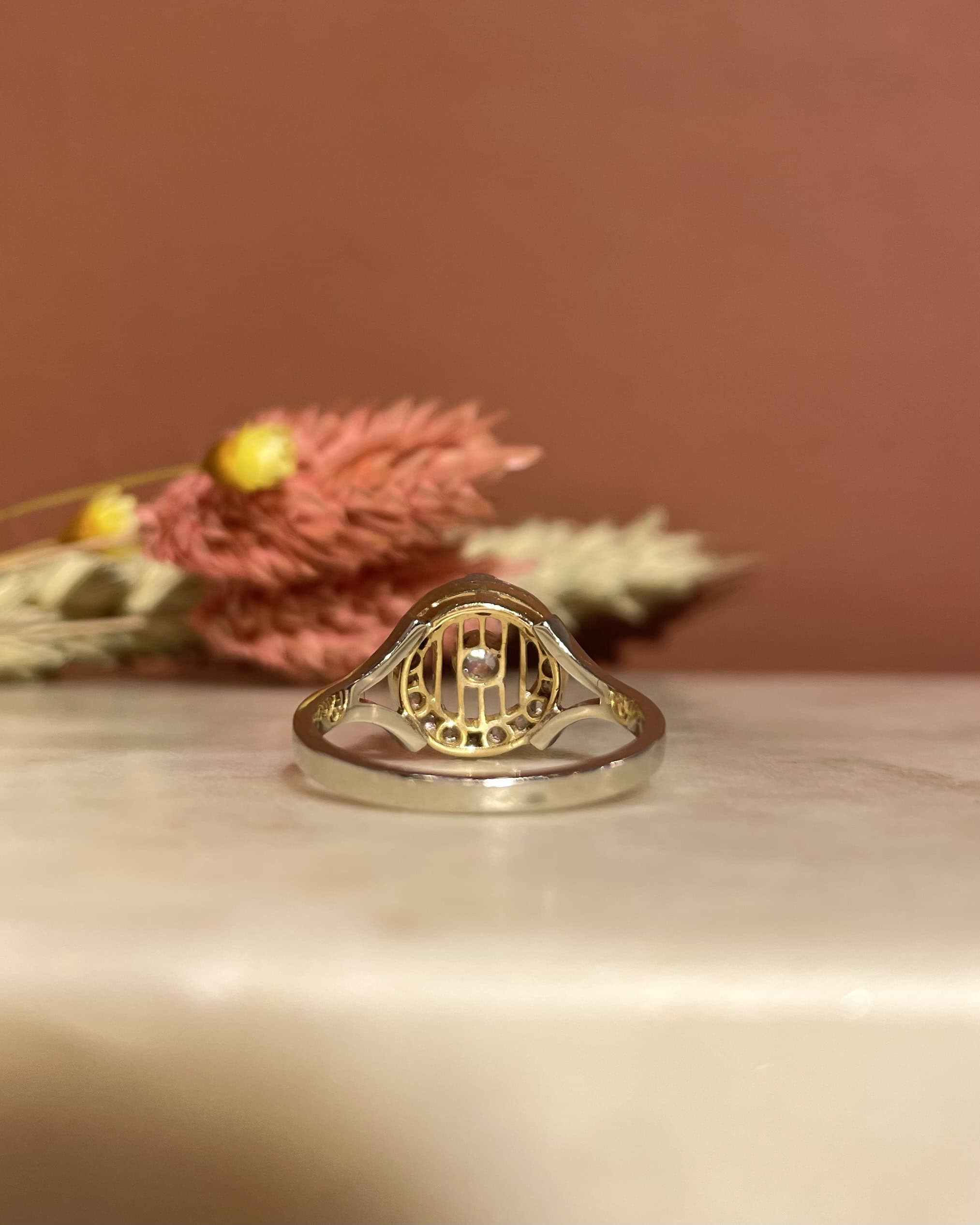 Art Deco 19 Diamond "Autumn" Ring