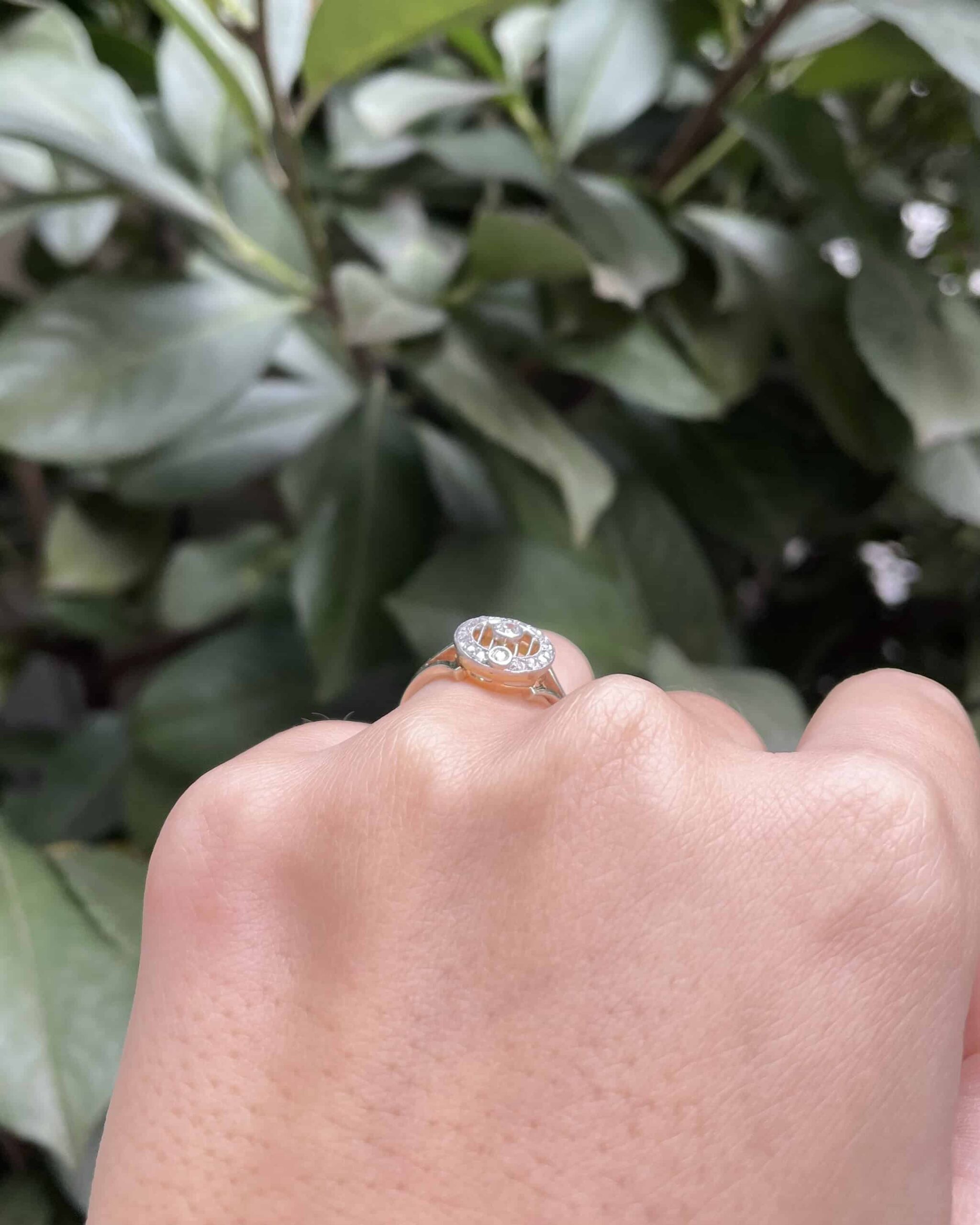 Art Deco 19 Diamond "Autumn" Ring