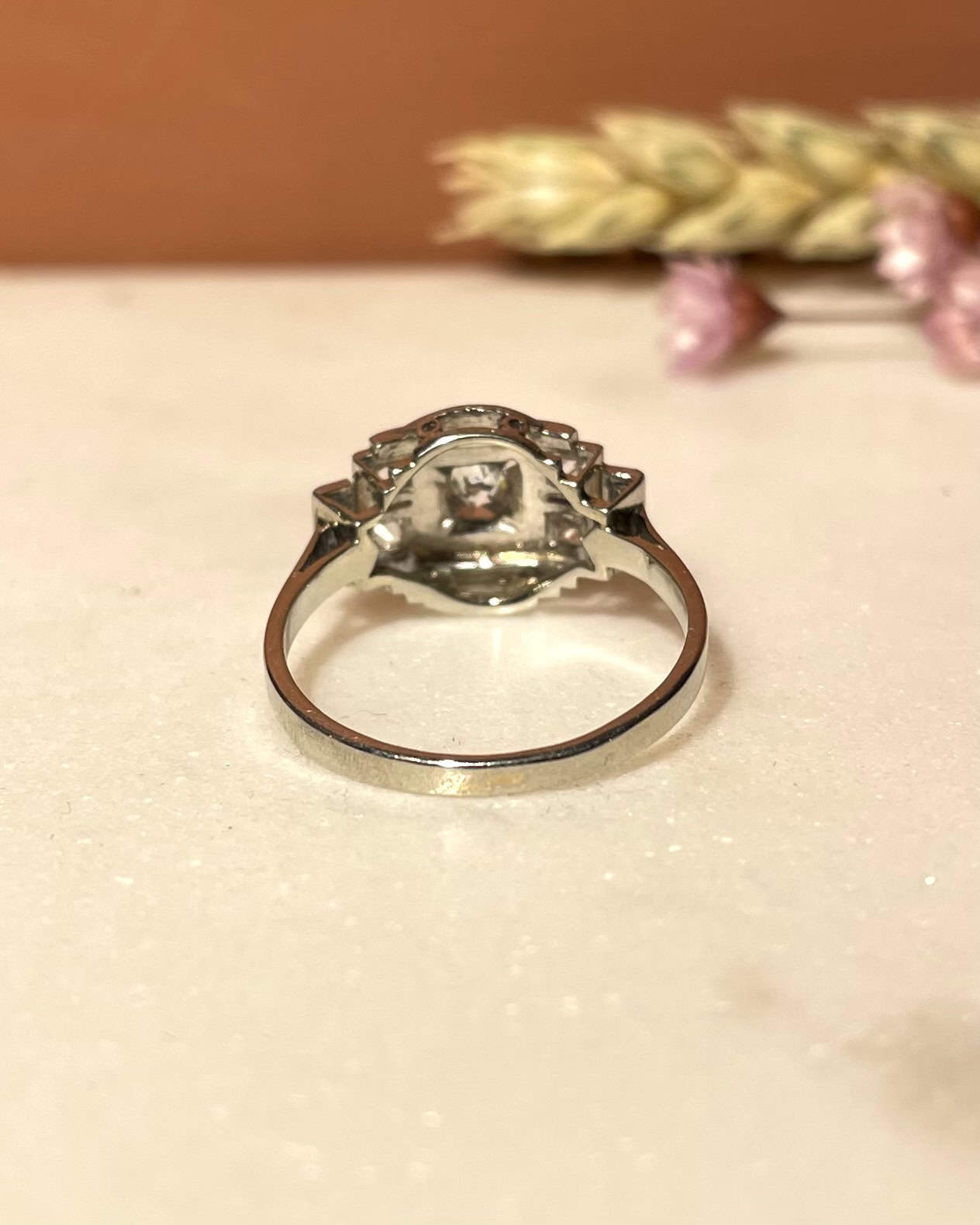 Bague Tank Art-Déco Diamants 0.56 carat "Ethel"