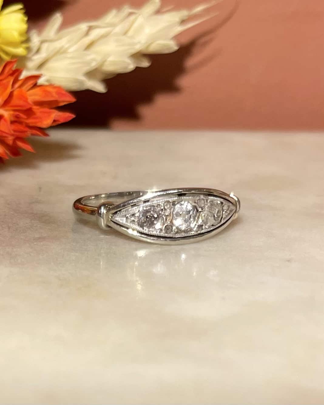 Bague Art - Déco Rivière Diamants 0.25 carat "Tiana" - Elliade Paris
