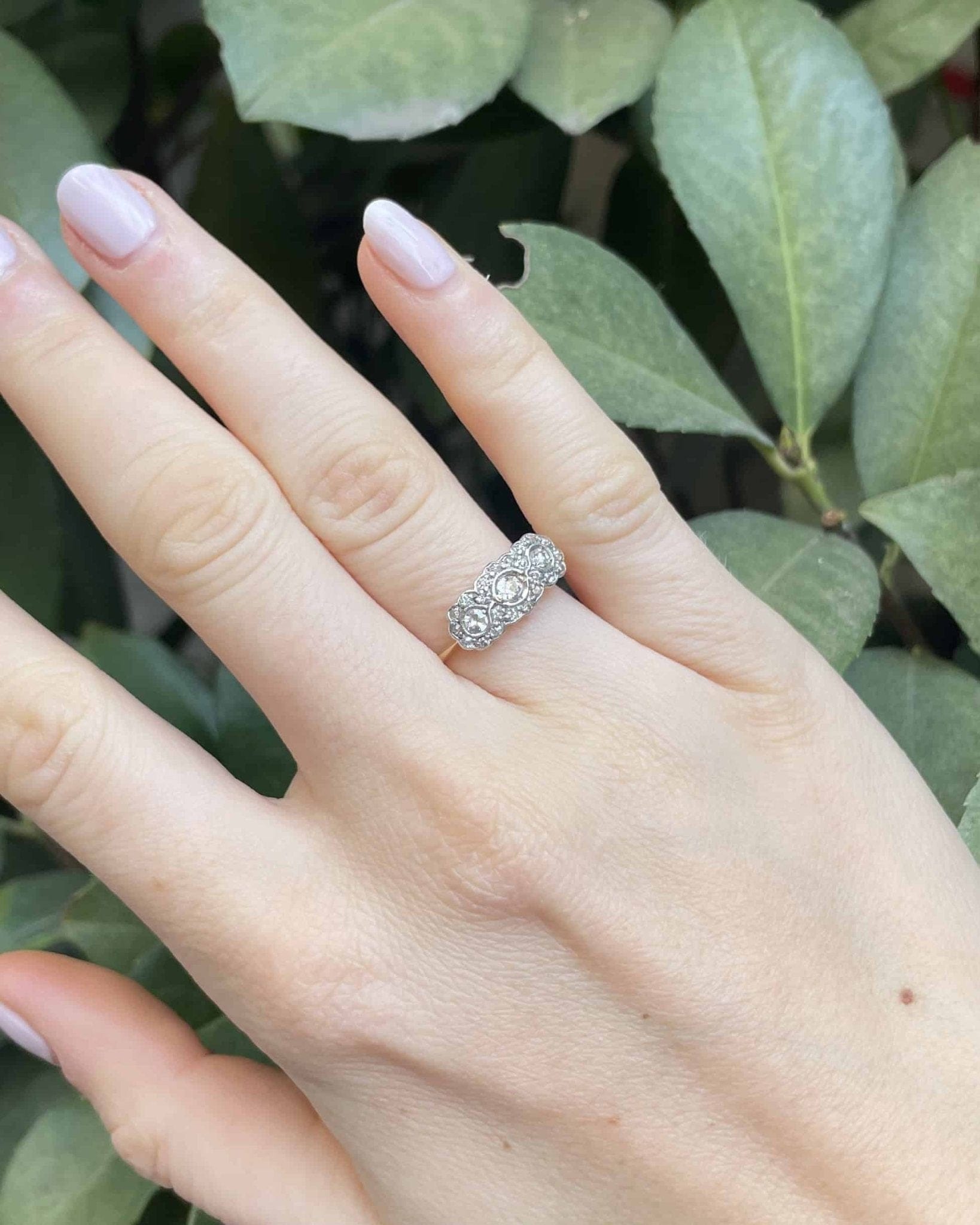 Bague Art - Déco Rivière Diamants 0.56 carat "Sylvie" - Elliade Paris