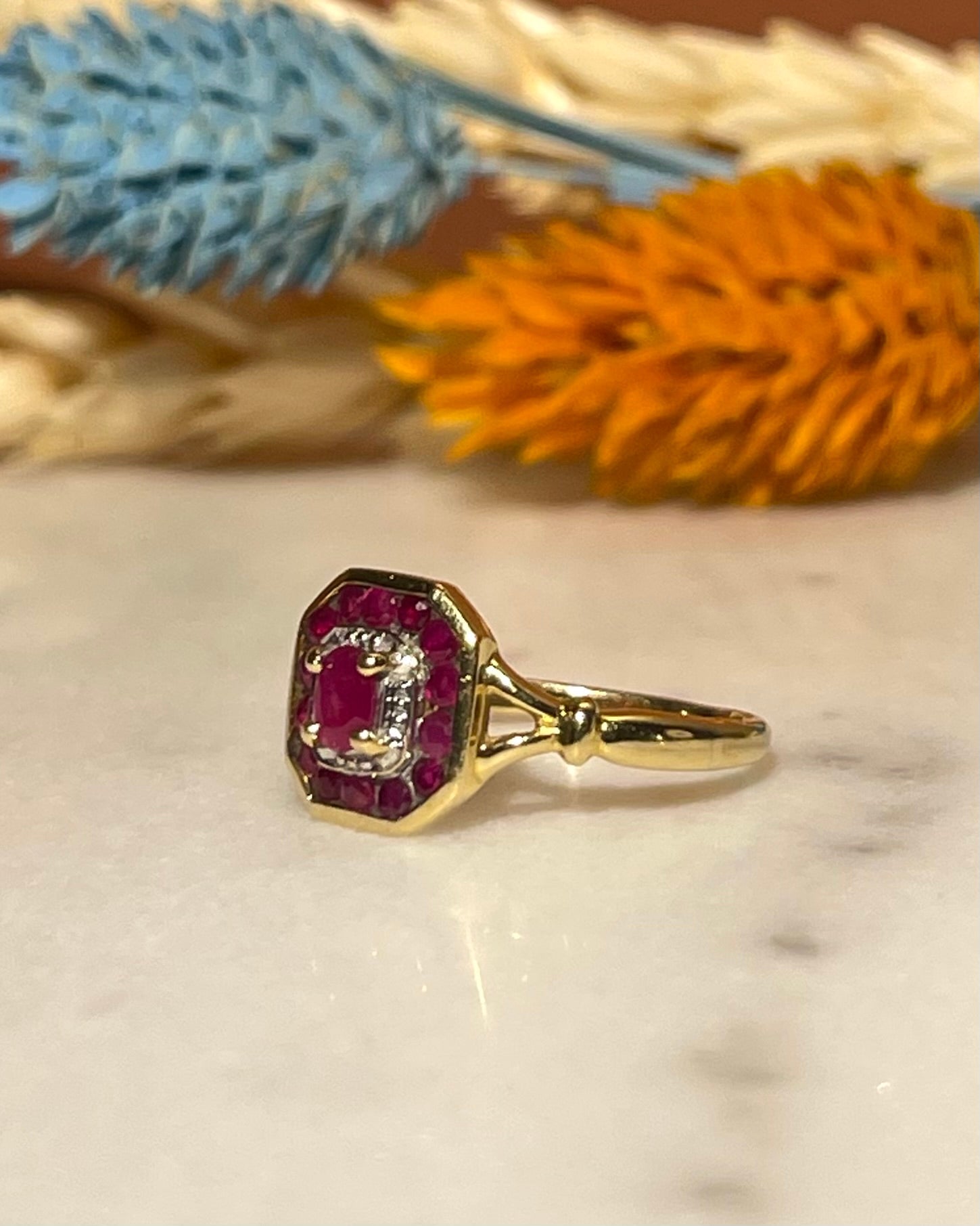 Bague Art - déco Rubis "Osanna" - Elliade Paris