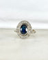 Bague Art Déco Saphir 1.80 carat & Diamants "Amandine" - Elliade Paris