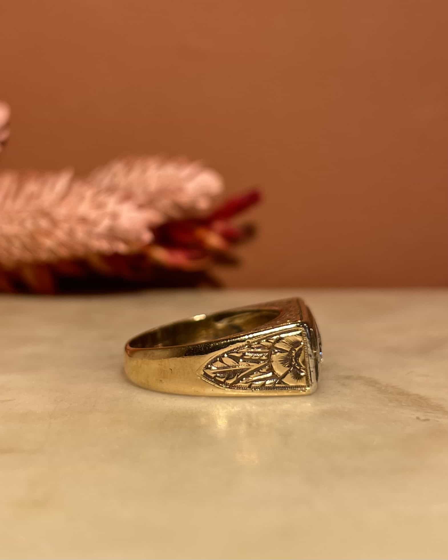 Bague Art Déco Saphir & Diamants "Lydia" - Elliade Paris