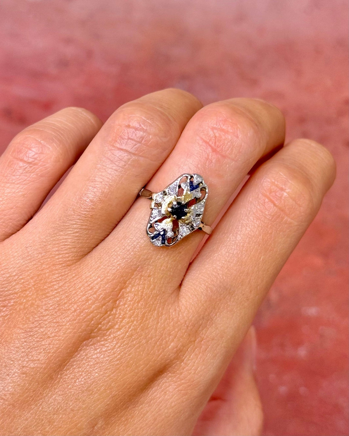Bague Art-Déco Saphirs & Diamants "Ariana" - Elliade Paris