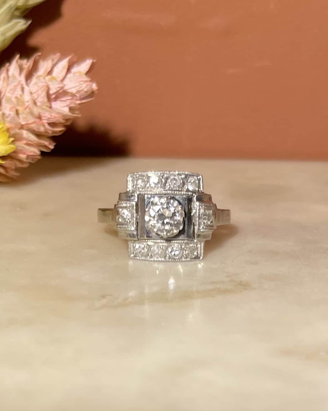 Bague Art-Déco Diamants "Daphné"