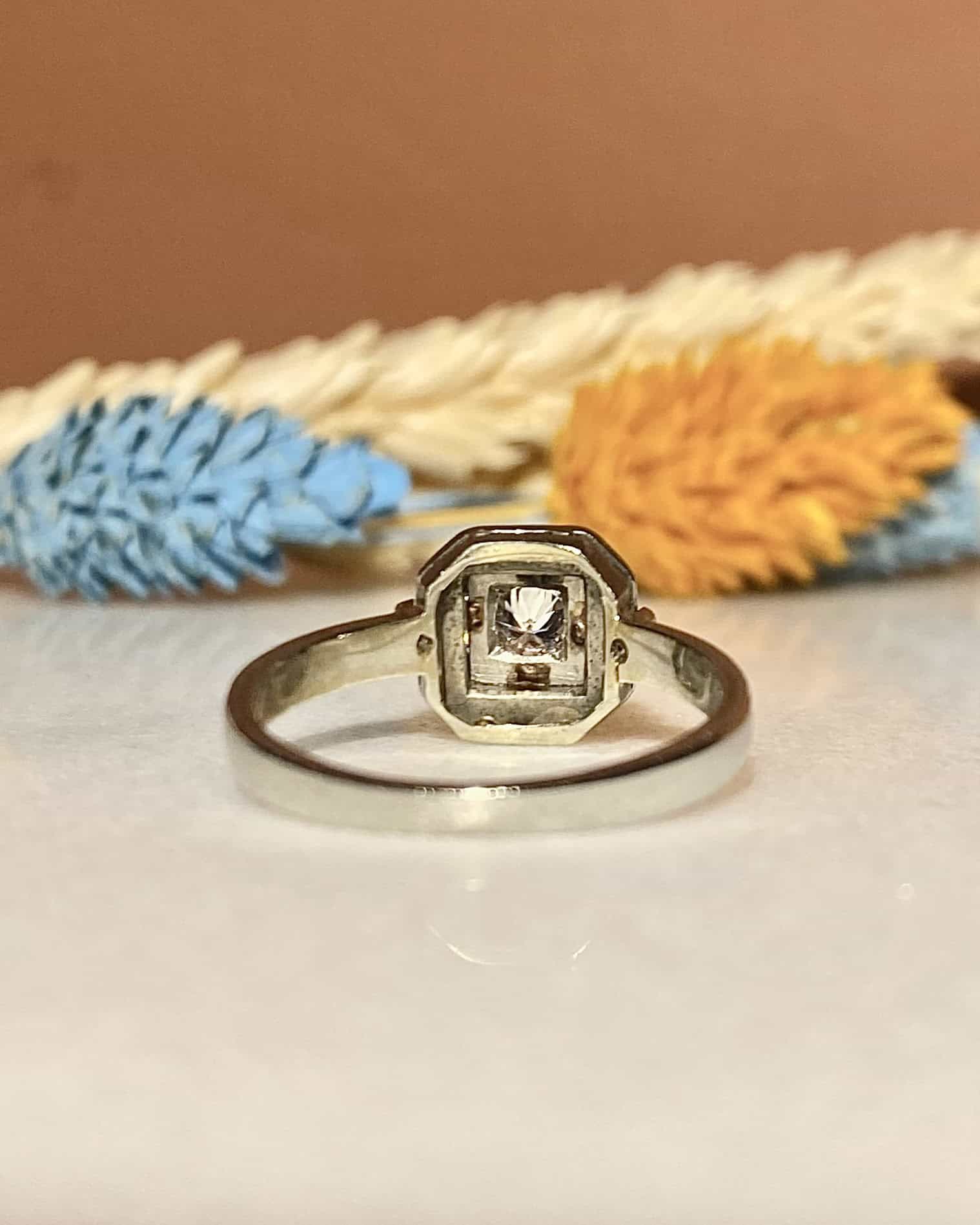 Bague Art - Déco Solitaire Diamant 0.20 carat "Simona" - Elliade Paris