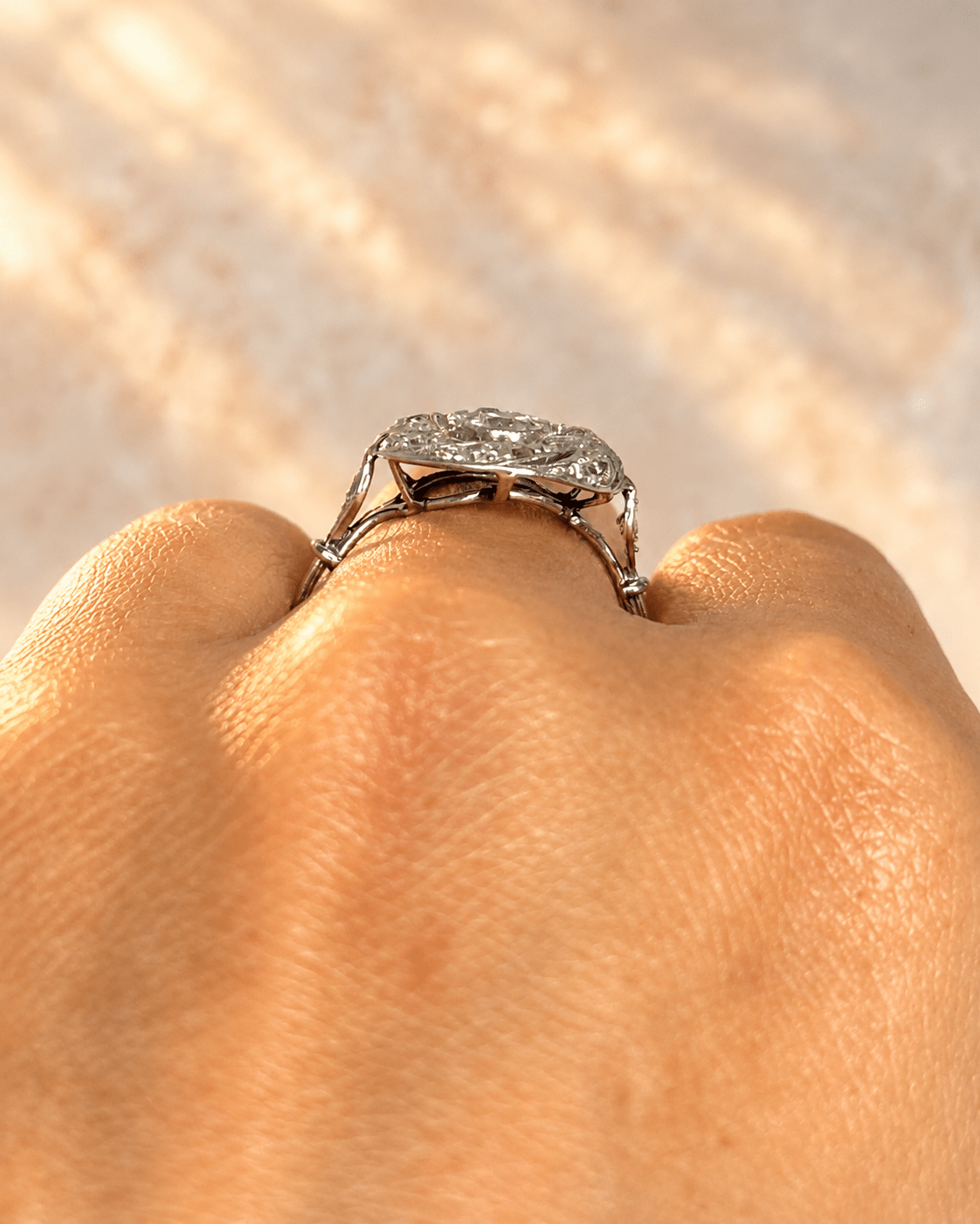 Bague Art-Déco Tourbillon Diamants 0.77 carat "Fiona" - Elliade Paris