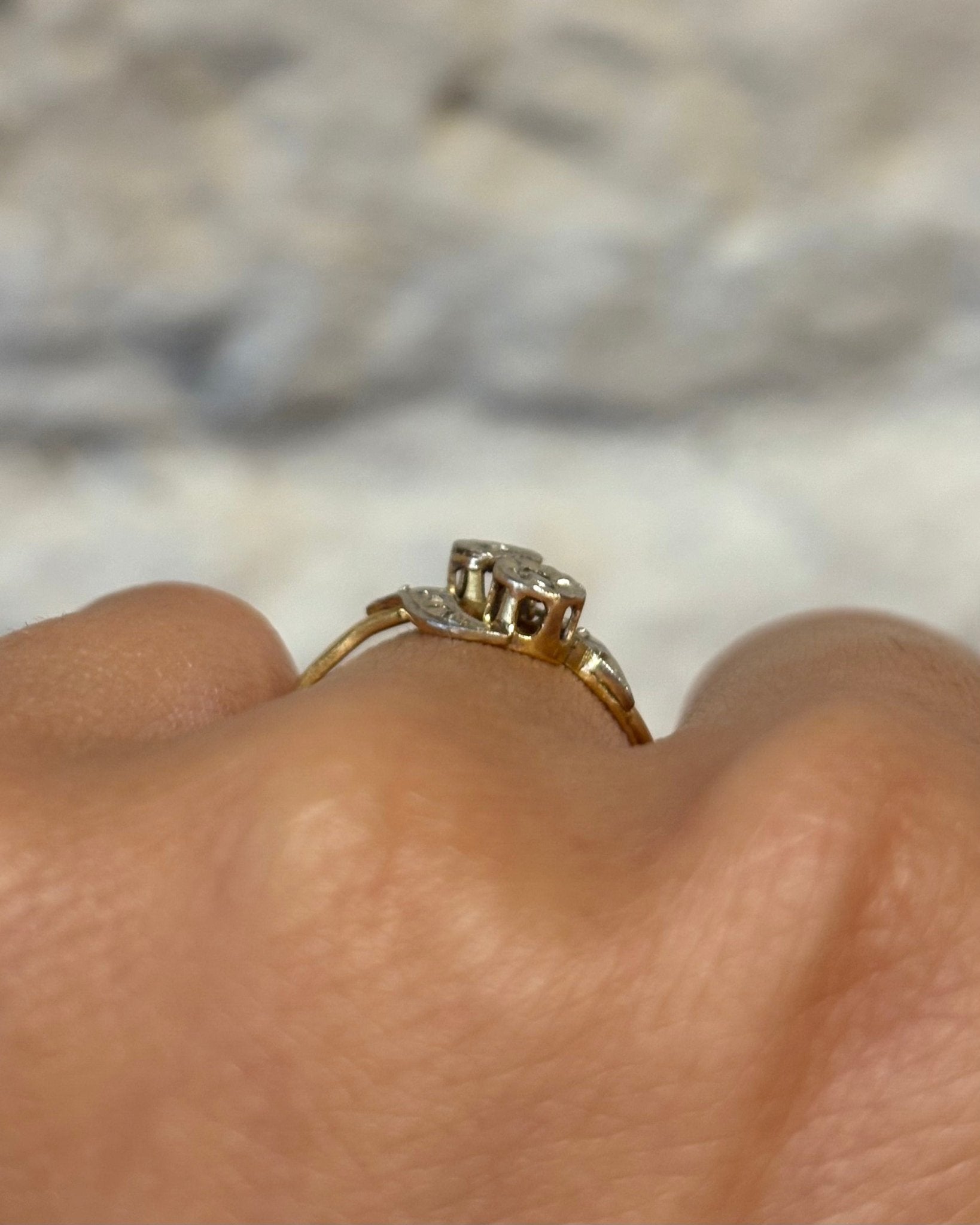 Bague Art Déco Tourbillon Diamants "Isabella" - Elliade Paris
